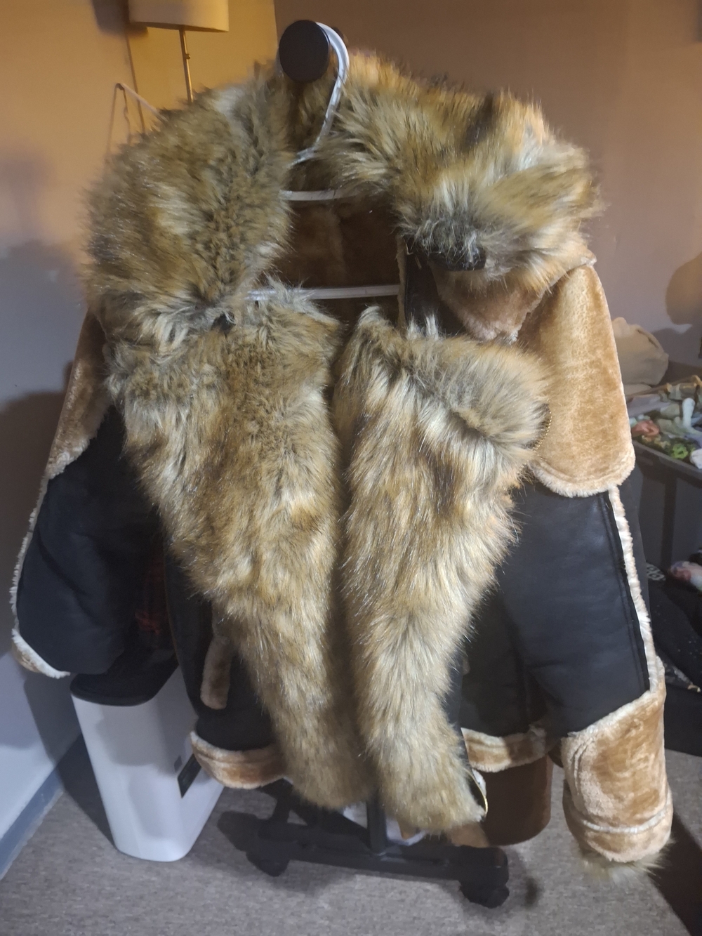 El Jefe Shearling Moto Jacket (Black Coffee) - Picture 4 of 4
